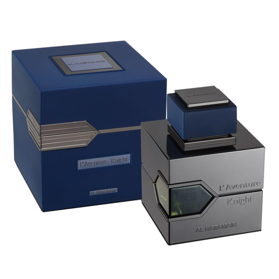 Al Haramain L'Aventure Knight Cologne For Men - Arabian Perfume - Long Lasting Fragrance With Notes Of Bergamot, Lemon, Violet Leaf, Musk, Sandalwood - Arabic Eau De Parfum - 3.4 Oz Edp Spray