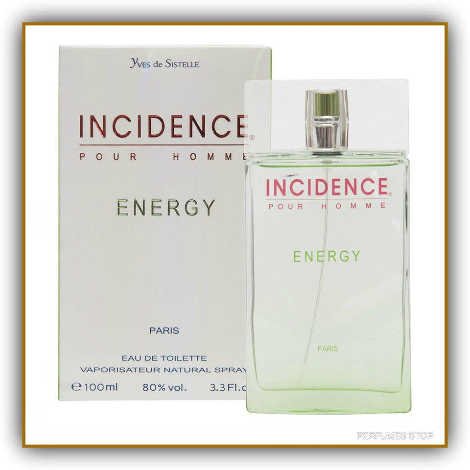 Incidence Energy Pour Homme By Yves De Sistelle Cologne For Men 3.3 Oz / 100 Ml Eau De Toilette Spray