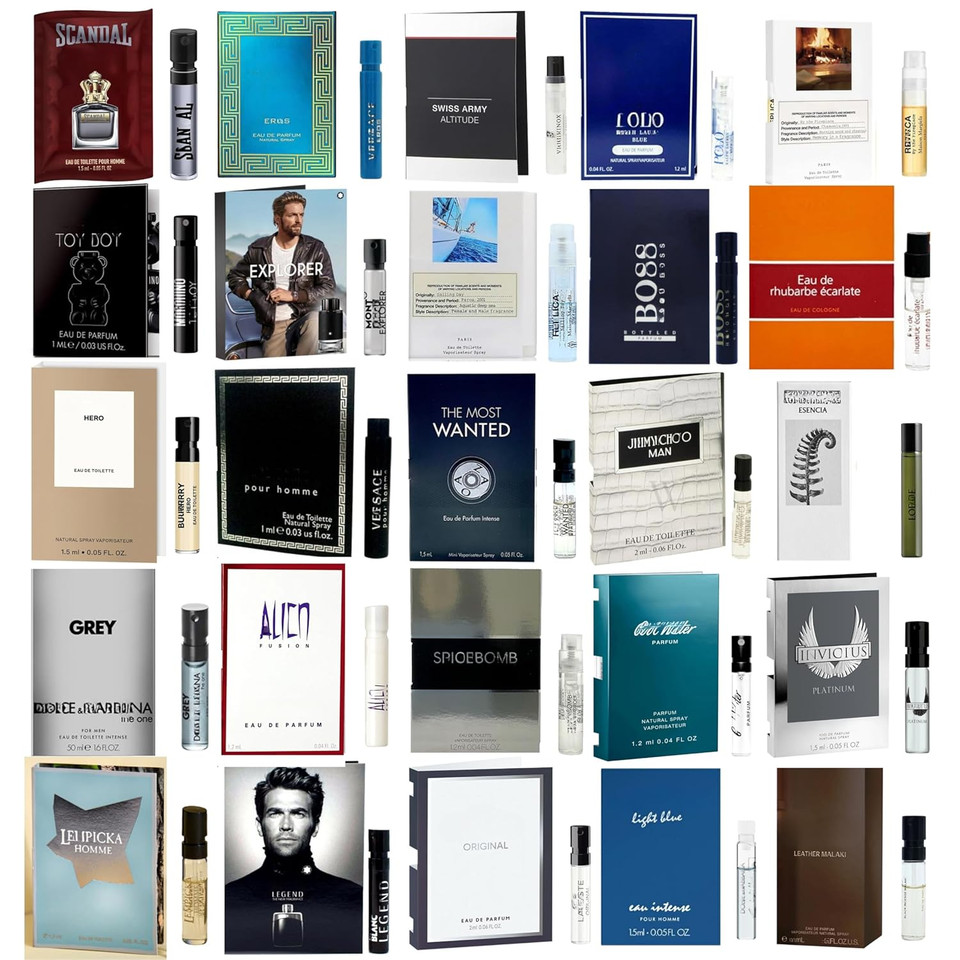 Cologne Samples For Men - 12 Designer Fragrance Brands