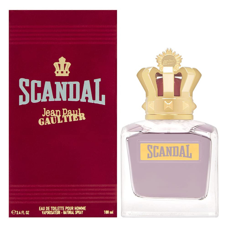 Jean Paul Gaultier Scandal 3-Piece Set For Men (3.4 Oz Eau De Toilette Spray + 2.5 Oz Shower Gel + 0.34 Oz Eau De Toilette)