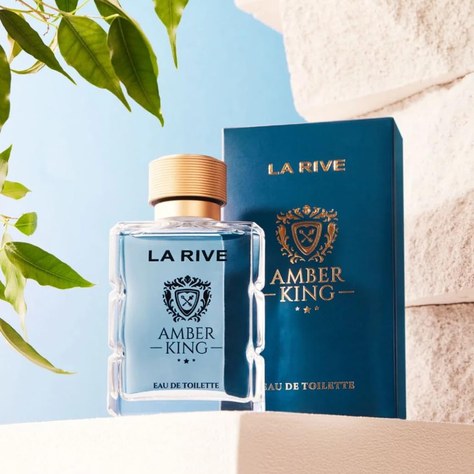 La Rive Amber King For Men Edt 3.3 Oz Nib