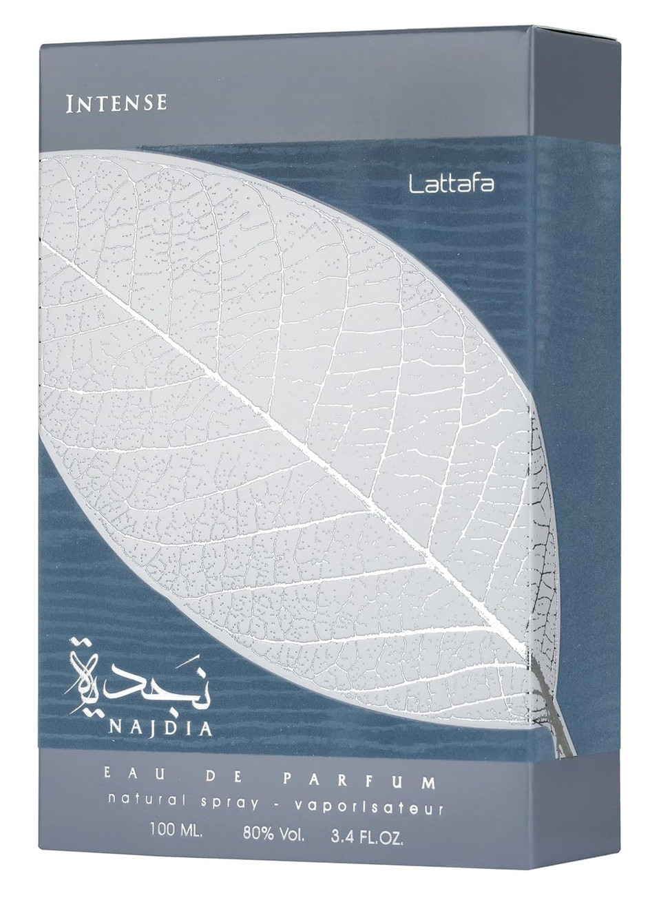 Lattafa Najdia Intense  Fresh, Marine, Woody  Eau De Parfum Spray Long-Lasting Fragrance For Men, 3.4 Ounce / 100 Ml