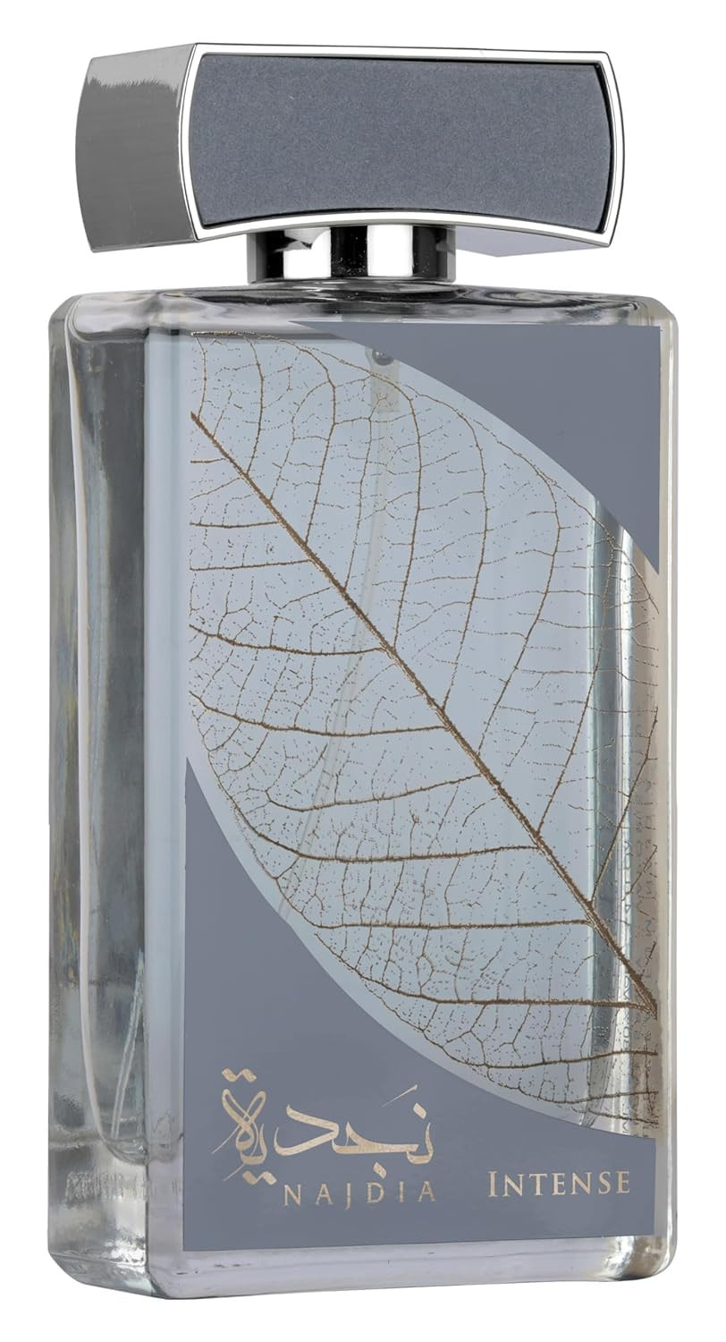 Lattafa Najdia Intense  Fresh, Marine, Woody  Eau De Parfum Spray Long-Lasting Fragrance For Men, 3.4 Ounce / 100 Ml
