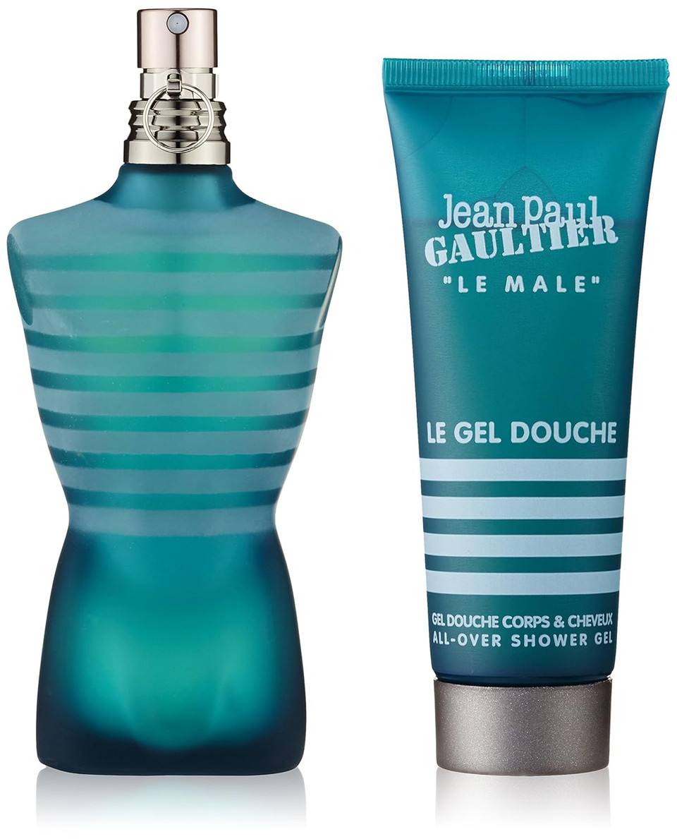 Le Male By Jean Paul Gaultier For Men 2 Piece Set Includes: 2.5 Oz Eau De Toilette Spray + 2.5 Oz Shower Gel