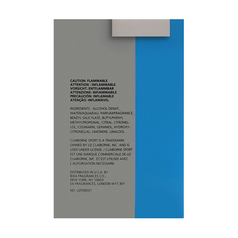 Liz Claiborne Sport By Liz For Men Eau-De-Cologne Spray, 3.4 Ounce