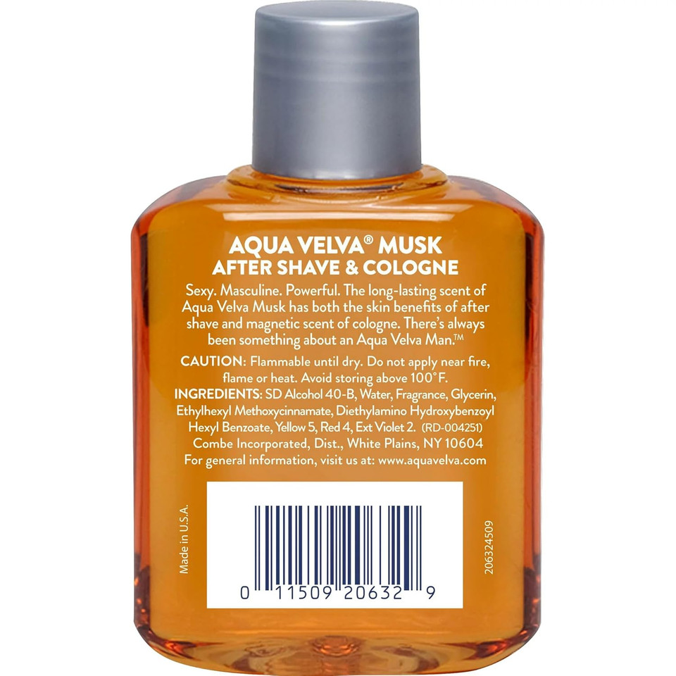 Aqua Velva Musk After Shave Cologne 3.5 Oz By Aqua Velva