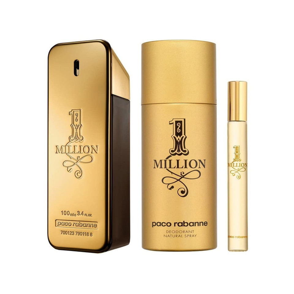 Men'S Perfume Set 1 Million Paco Rabanne (3 Pcs)