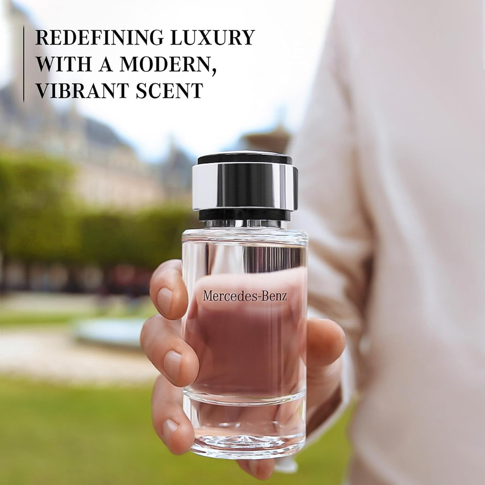 Mercedes-Benz For Men - Elegant Fragrance With Woody, Sensual Musky Notes - Mesmerize The Senses With Original Luxury MenS Eau De Toilette Spray - Endless Day Through Night Scent Payoff - 4 Oz