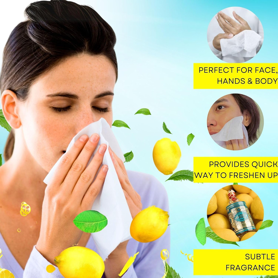 Muelhens 4711 Colognette Eau De Cologne Perfumed Tissue For Women And Men, 10 Count