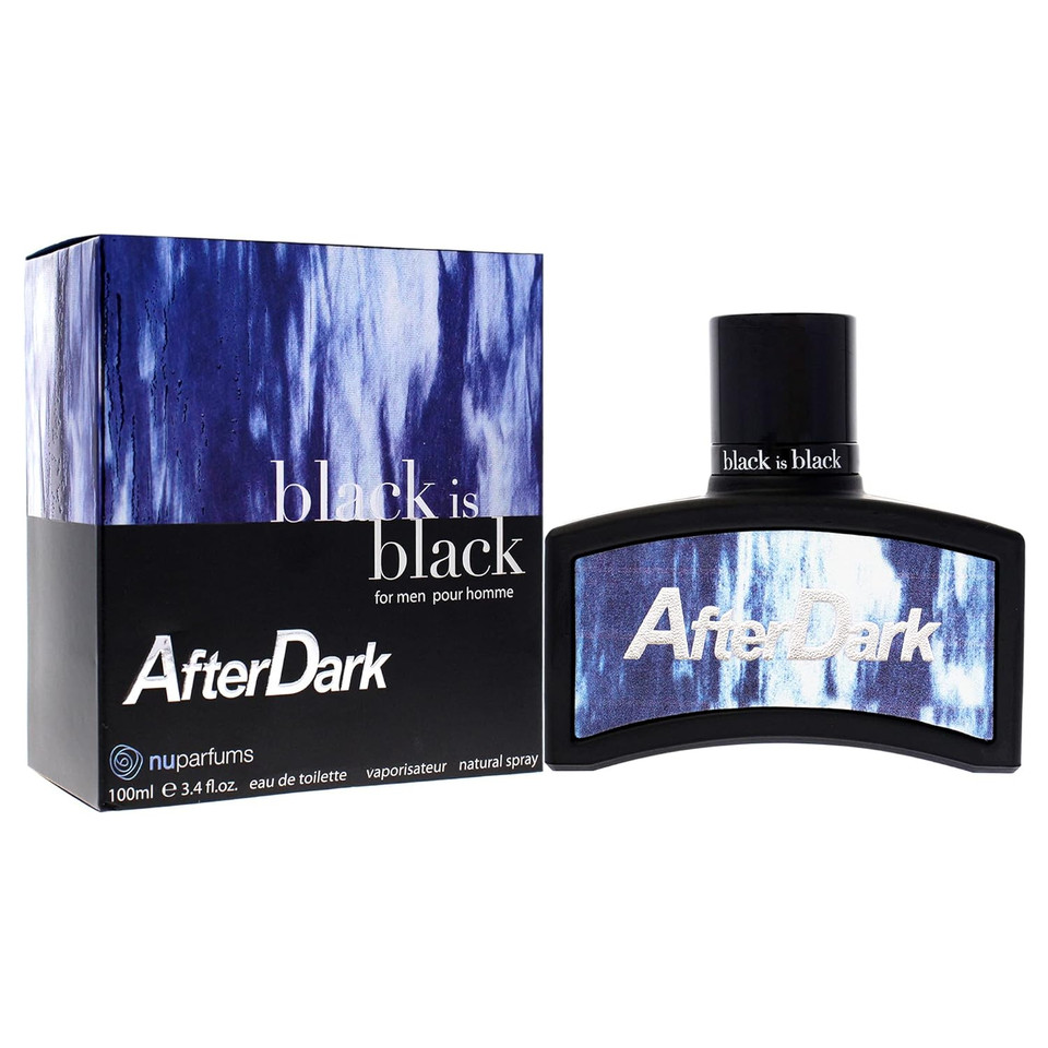 Nu Parfums Black Is Black After Dark Men Edt Spray 3.4 Oz