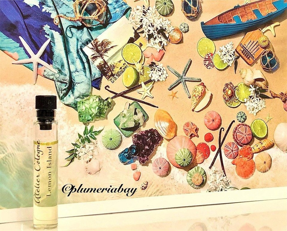 Atelier Cologne Lemon Island Sample-Vial And Postcard, Unisex 0.05 Oz Pure Parfum