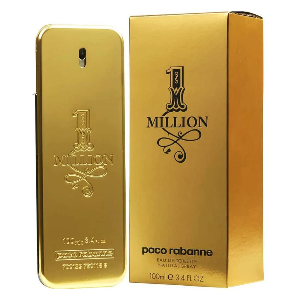 Paco Rabanne 1 Million For Men Eau De Toilette Spray 3.4 Fl Oz Plain Box