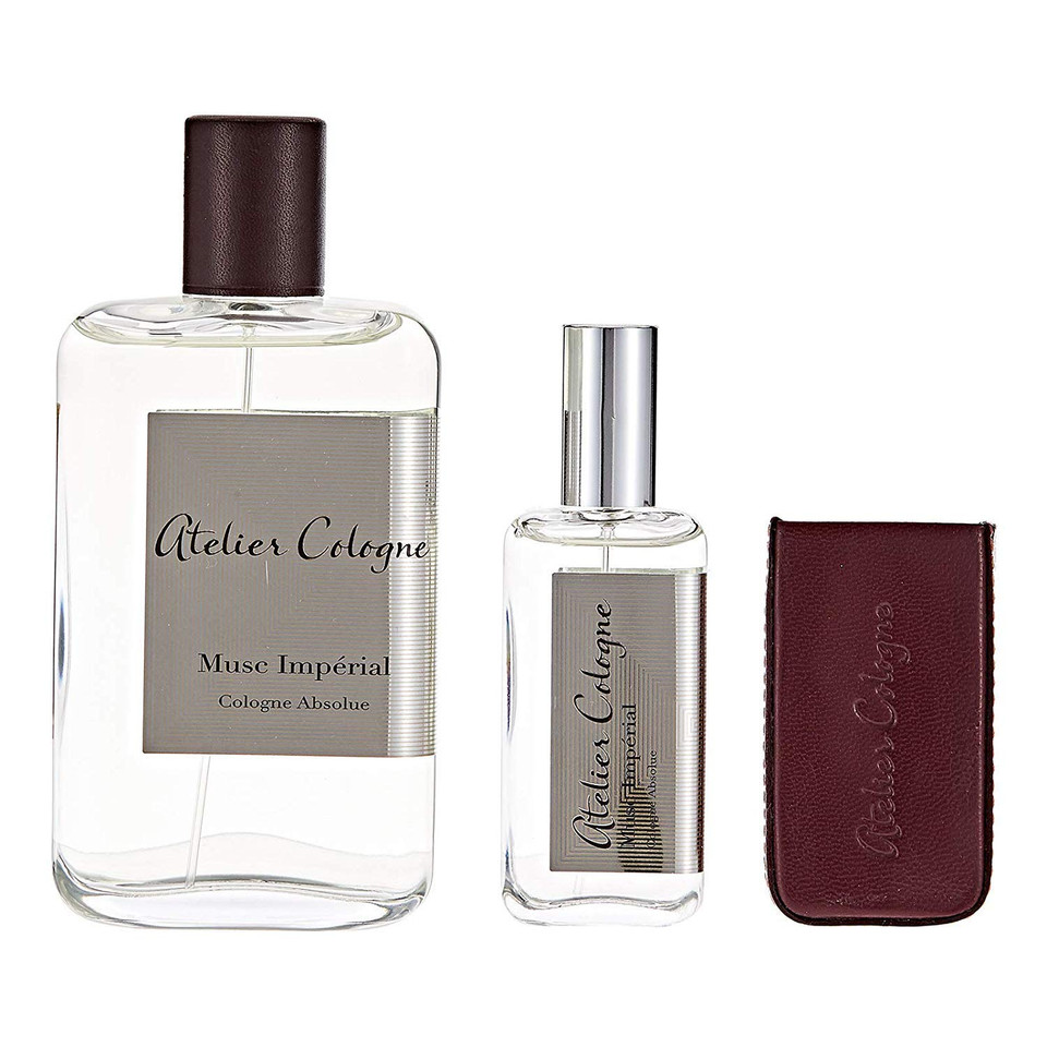 Atelier Cologne Musc Imperial Absolu For Unisex 6.7 Oz Eau De Parfum + 1 Oz + Leather Case Gift Set