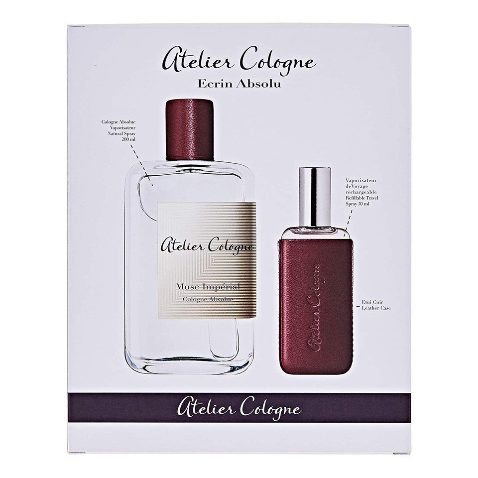 Atelier Cologne Musc Imperial Absolu For Unisex 6.7 Oz Eau De Parfum + 1 Oz + Leather Case Gift Set