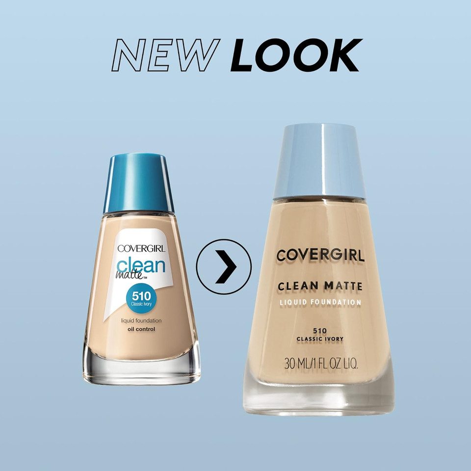 Covergirl Clean Matte Liquid Foundation Warm Beige 545, 1 Oz (Packaging May Vary)Warm Beige1 Fl Oz (Pack Of 1)