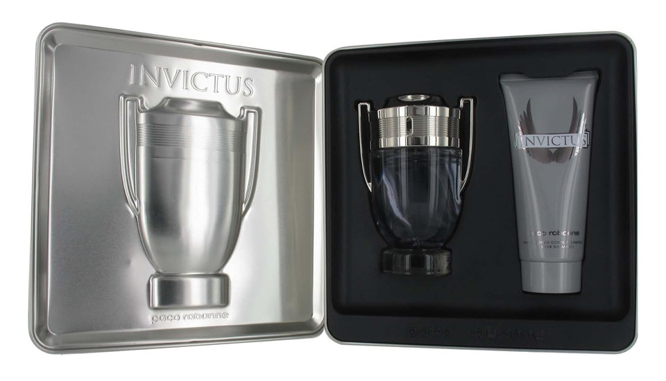 Paco Rabanne Invictus 2 Piece Gift Set For Men (Eau De Toilette Spray, All Over Shampoo)