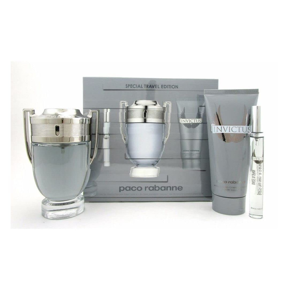 Paco Rabanne Invictus 3 Piece Gift Set For Men, Packaging May Vary
