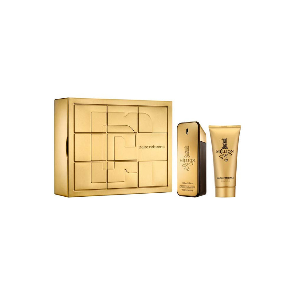 Paco Rabanne Rabanne One Million For Men 2 Piece Set Tin Box (3.4 Oz Eau De Toilette Spray + 3.4 Oz Shower Gel), Multi Color