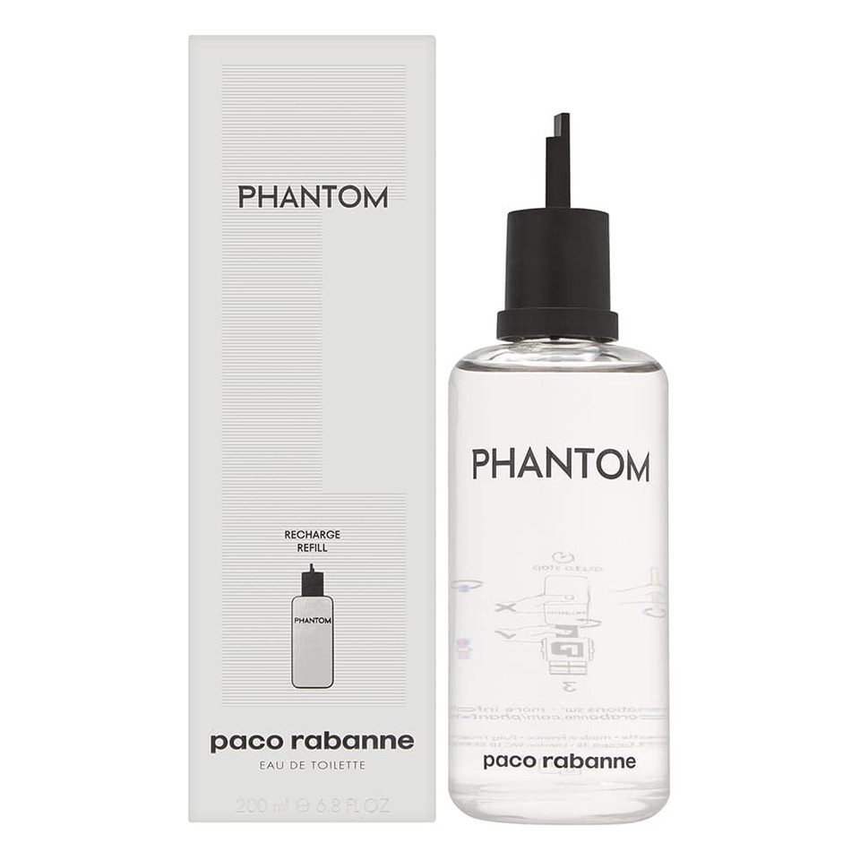 Phantom By Paco Rabanne For Men 6.8 Oz Eau De Toilette Recharge Refill
