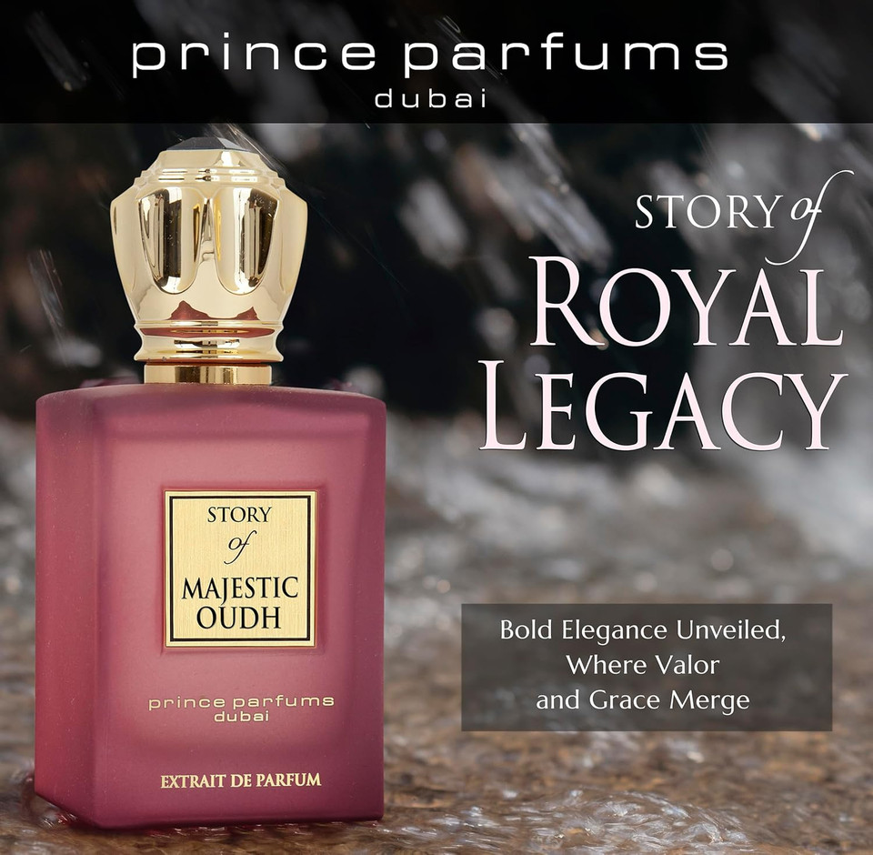 Prince Parfums Dubai - Story Of Bois De Guaiac For Men - 3.4 Ounces - Extrait De Parfum - Exquisite Luxury Fragrance Exotic Woods, Amber, Citrus Notes - Refined Sophisticated Scent