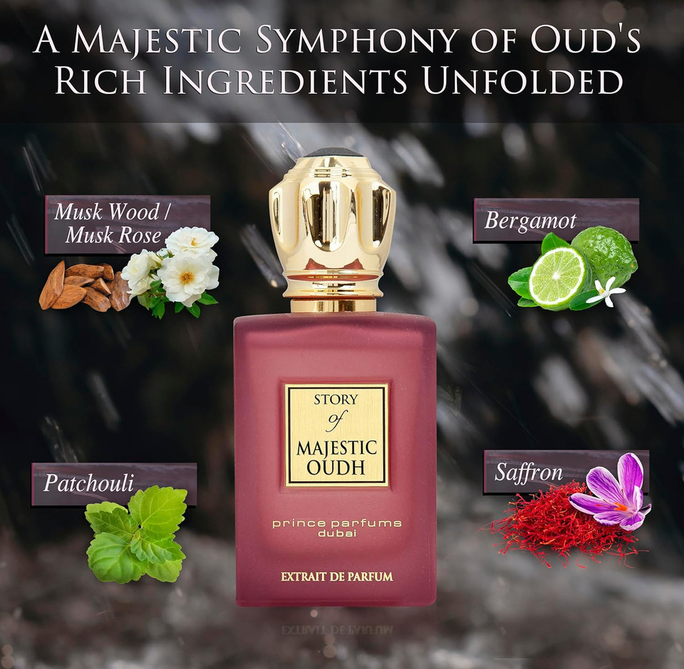 Prince Parfums Dubai - The Story Of Amber Woods - 3.4 Ounces - Exquisite Men'S Extrait De Parfum - Rich, Luxurious Scent Of Amber, Cedar, Vetiver For The Modern Man - Depth, Warmth & Mastery