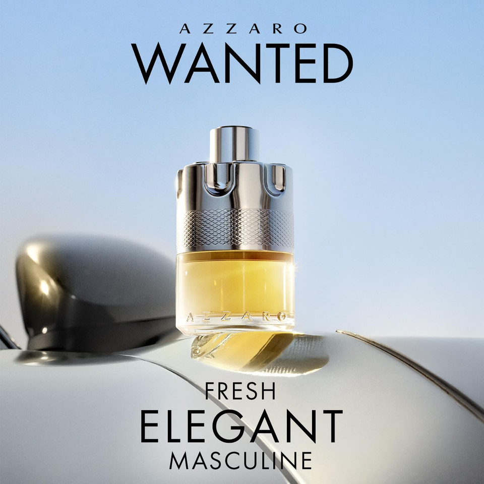 Azzaro Wanted Eau De Toilette - Vibrant & Irresistible Mens Cologne - Woody, Citrus & Spicy Fragrance - Fresh Notes Of Cardamom, Lemon, Vetiver - Everyday Wear - Luxury Perfumes For Men