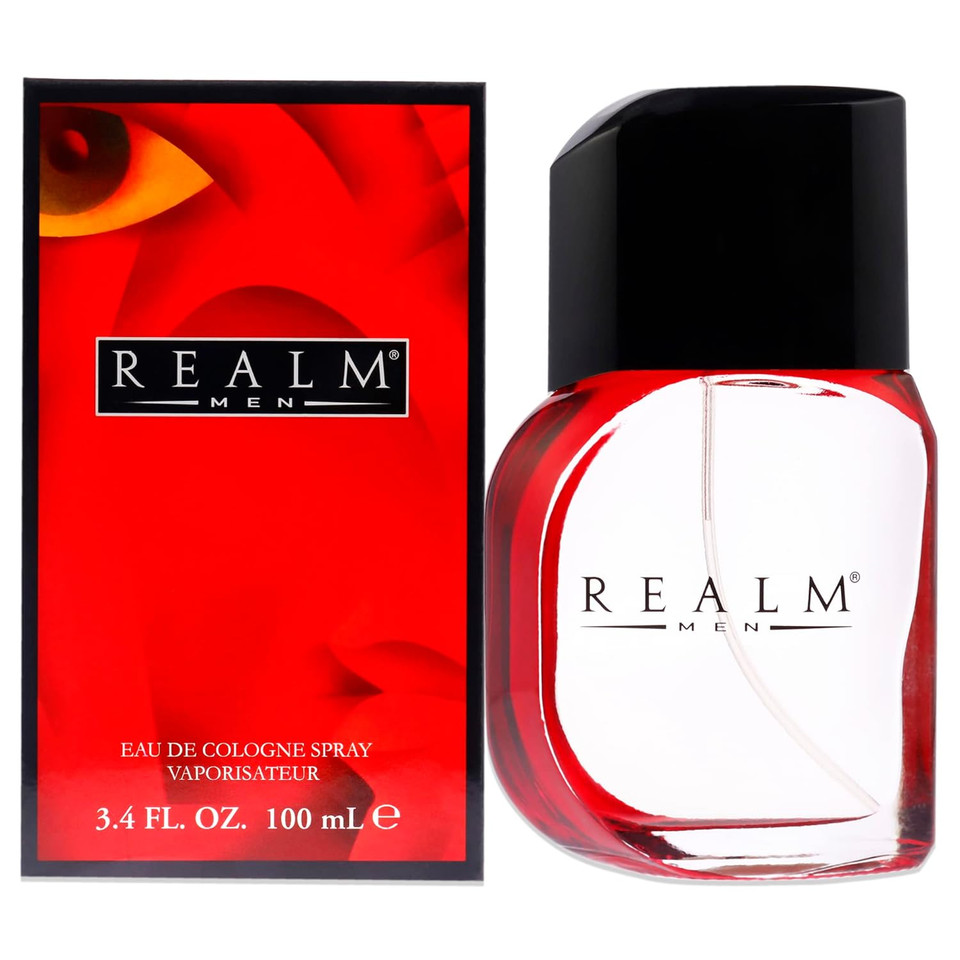 Realm By Erox Corporation For Men. Eau De Cologne Spray 3.4 Oz, Red