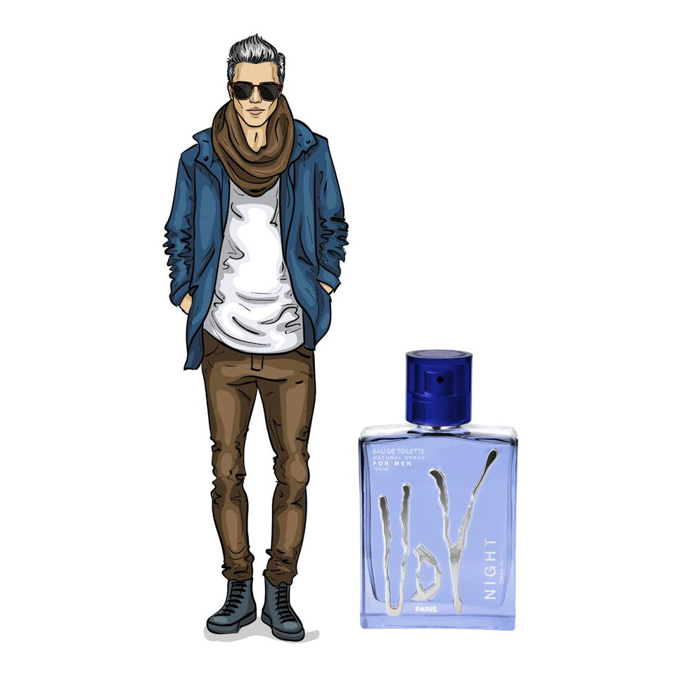 Ulric De Varens Night - Eau De Toilette For Men - Captivating, Enchanting, And Luxurious- Easy To Love, Manly, And Notes Of Bergamot, Mandarin, Pineapple, And Cedar- Bold And Fearless Men - 3.4 Fl Oz