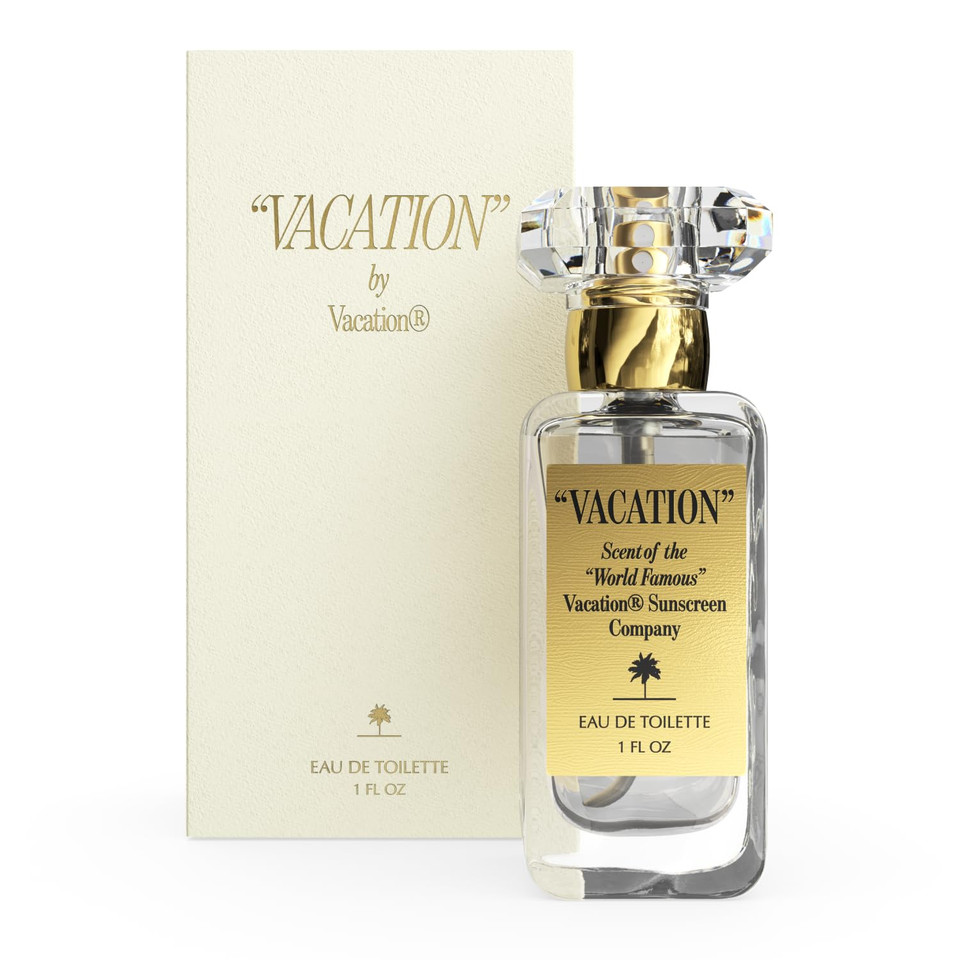 Vacation Grand Cuvée Eau De Toilette Sunscreen, Amber Vanilla Perfume For Women & Men, Unisex Summer Scent With Argan, Peach, Cedarwood & Vanilla Bean, 1 Fl. Oz