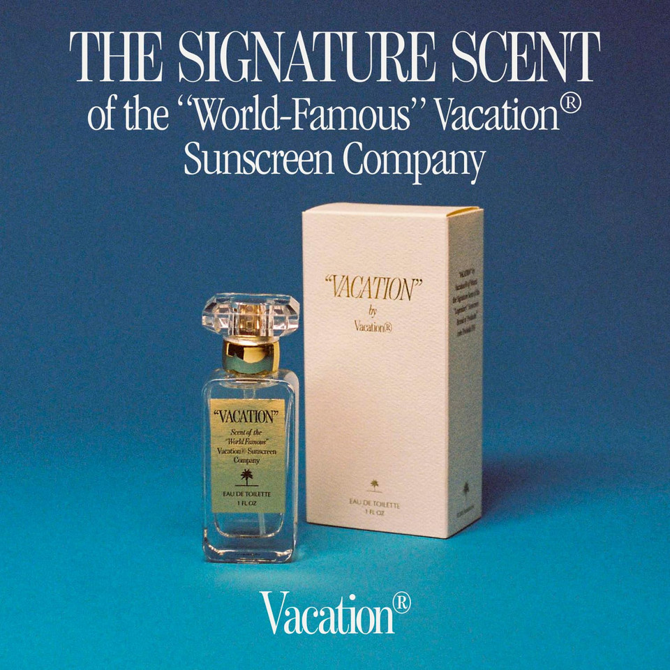 Vacation Grand Cuvée Eau De Toilette Sunscreen, Amber Vanilla Perfume For Women & Men, Unisex Summer Scent With Argan, Peach, Cedarwood & Vanilla Bean, 1 Fl. Oz