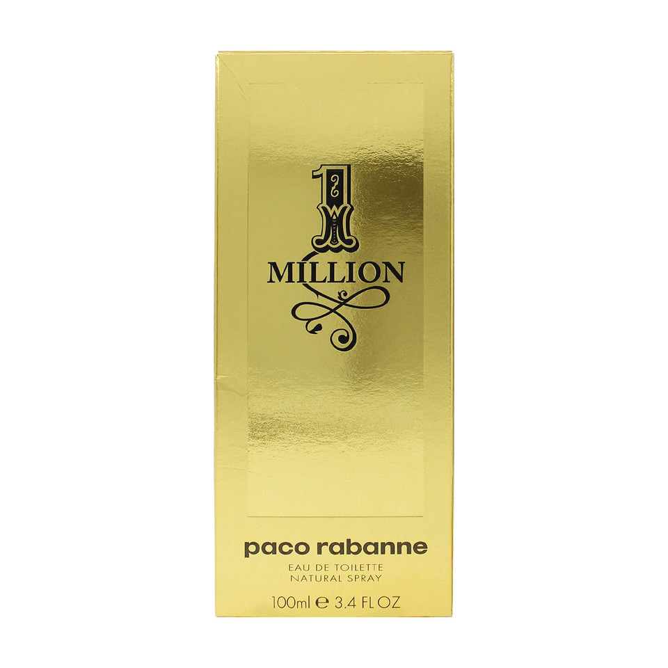 1 Million By Paco Rabanne Eau De Toilette Spray 3.4 Oz For Men - 100% Authentic
