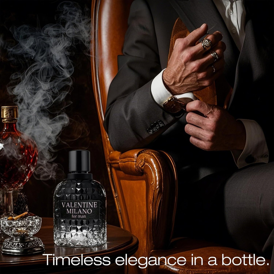 Men'S Cologne Gift Set Include Valentine Milano,Valentine,Choco Musk & Blue For Men Ultra - 3.4 Fl Oz Each | Vanilla Bourbon, Leather & Amber Floral Fragrance | Luxury Eau De Toilette Quartet