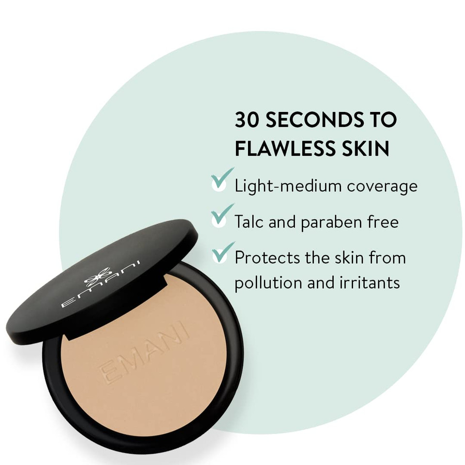 Emani Pressed Mineral Foundation - 1003 Goldengolden (Tan - Cool Undertones)