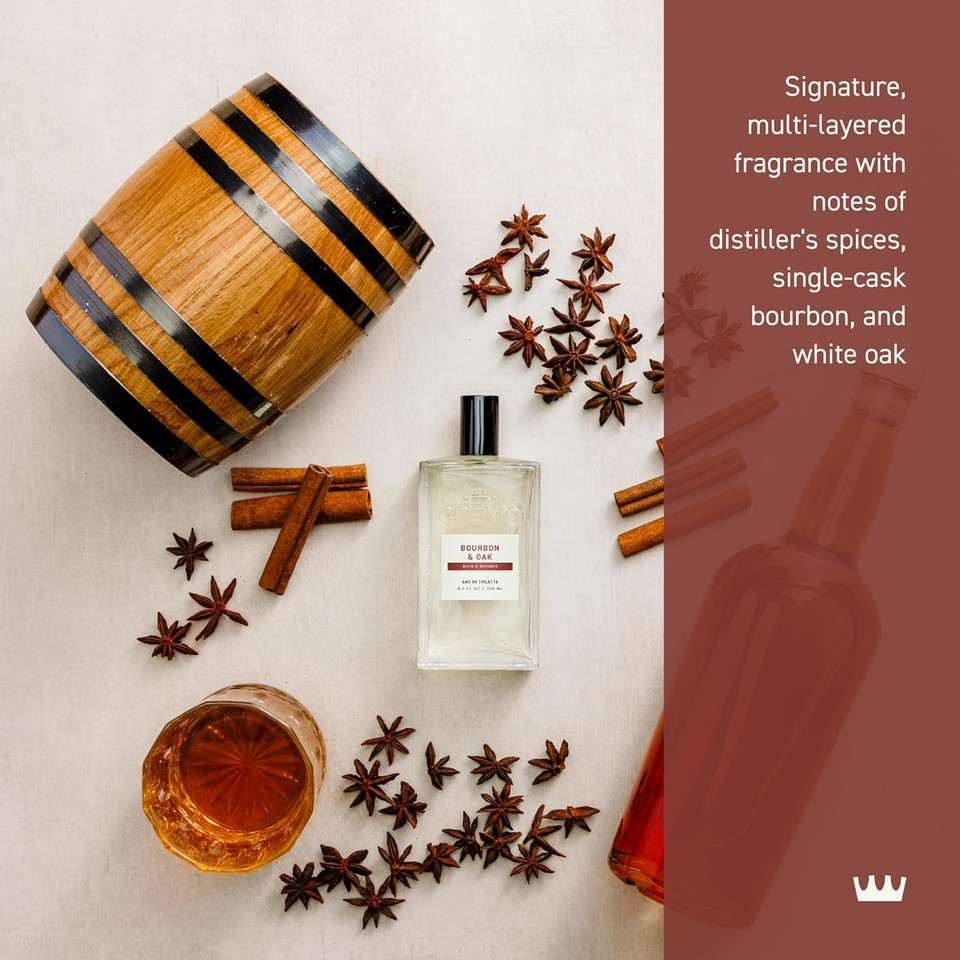 Cremo Cologne For Men - Vintage Suede Mens Cologne Spray- A Combination Of White Moss, Rich Amber, And Smooth Suede, Fragrances For Men, 3.4 Fl Oz