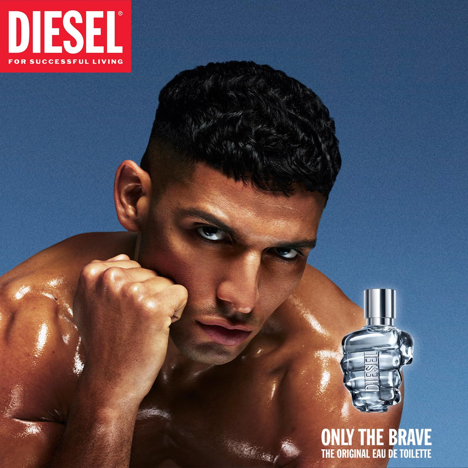 Diesel Only The Brave, Eau De Toilette & Fragrance Gift Set For Men, Fougere Scent With Notes Of Lemon, Rosemary & Ambery Wood