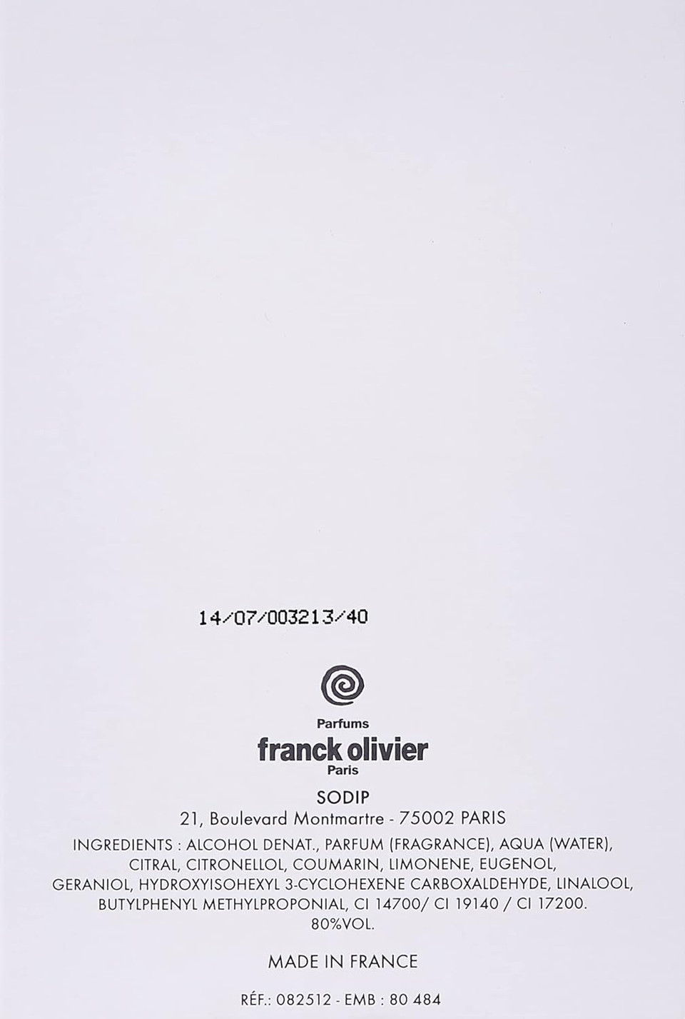Eau De Passion By Franck Olivier For Men. Eau De Toilette Spray 2.5 Oz