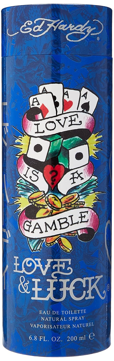 Ed Hardy Christian Audigier Love And Luck Eau De Toilette Spray For Men, 6.8 Ounce
