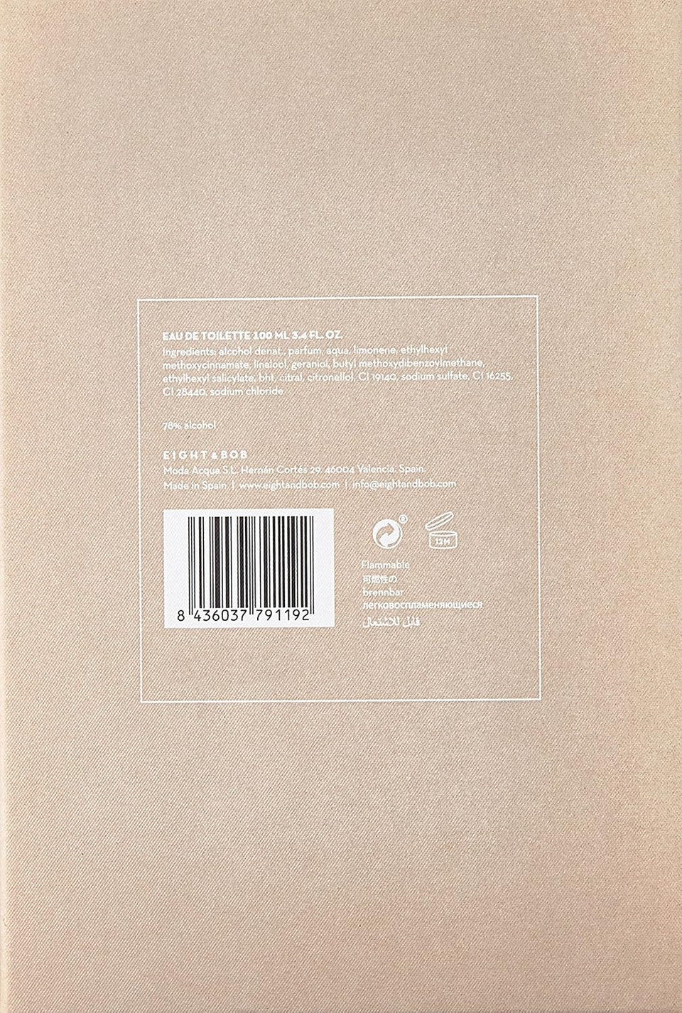 Eight & Bob Memoires De Mustique, 3.4 Oz