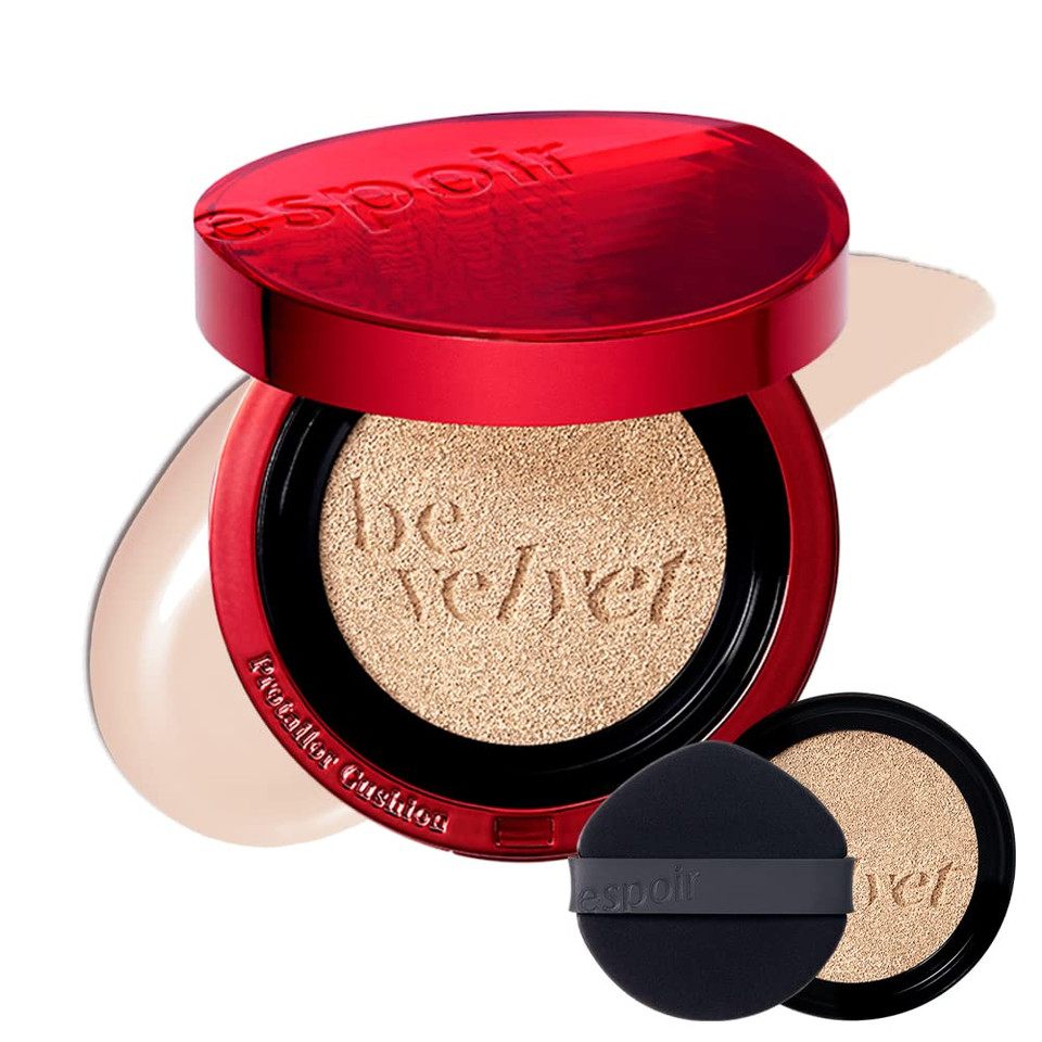 Espoir Protailor Be Velvet Cushion Spf34 Pa++ #1 Vanilla 13G+Refill13G | Excellent Longlasting Beyond The Limitation Of Cushion | Lightweight Matte Skin Full Coverage Cushion Foundation |Korean Makeupvanila0.92 Ounce (Pack Of 1)