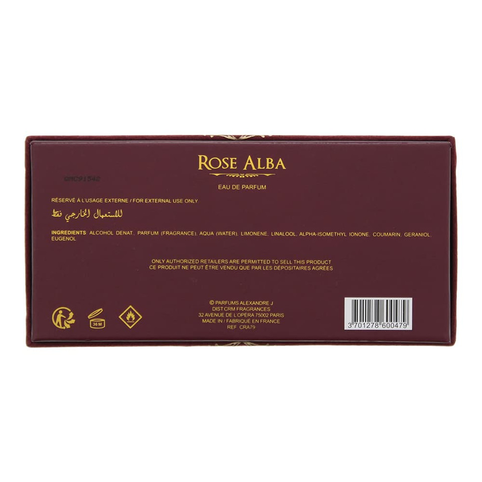 The Collector Rose Alba Eau De Parfum Spray For Women, 3.4 Ounce