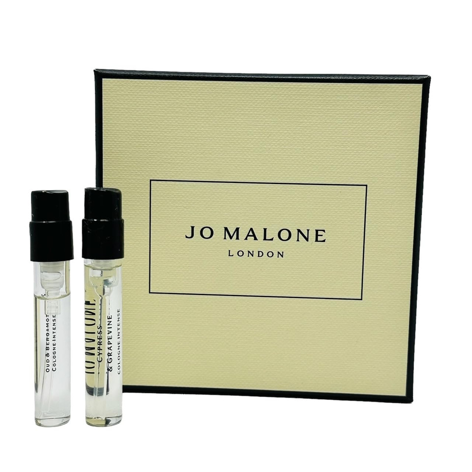 Jo Malone Cologne Intense Scent Pairing Duo Cypress & Grapevine + Oud & Bergamot Sample Vial 0.05Oz/ 1.5Ml Ea