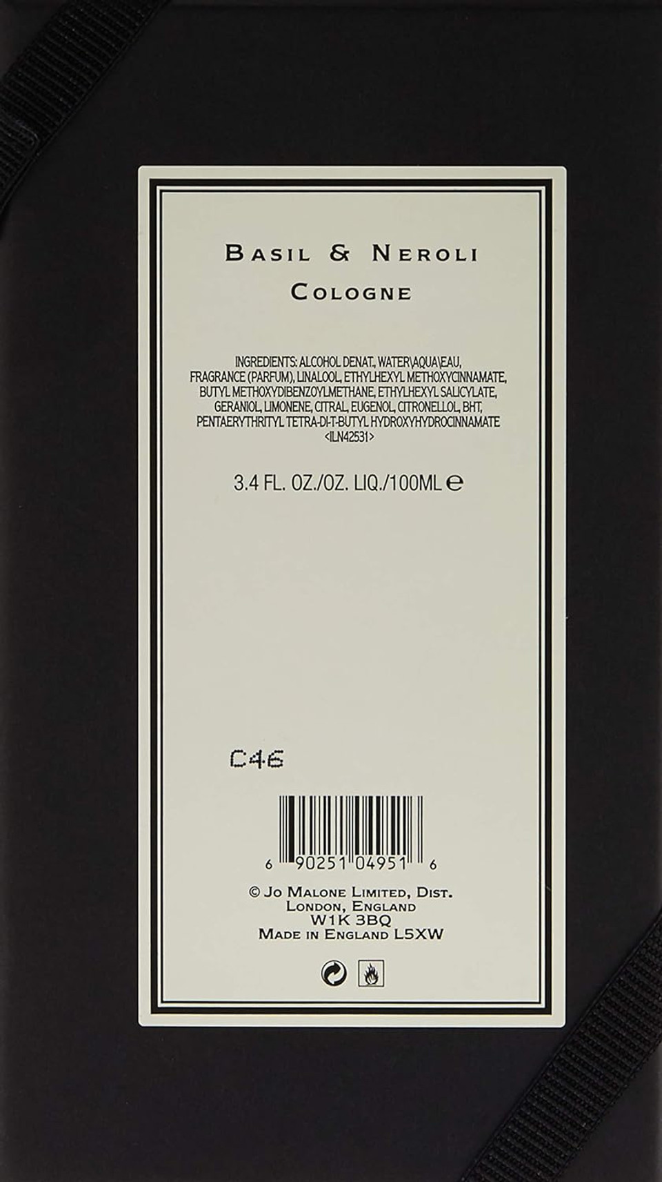 Jo Malone Jo Malone Basil & Neroli By Jo Malone For Unisex - 3.4 Ounce Cologne Spray, 3.4 Ounce