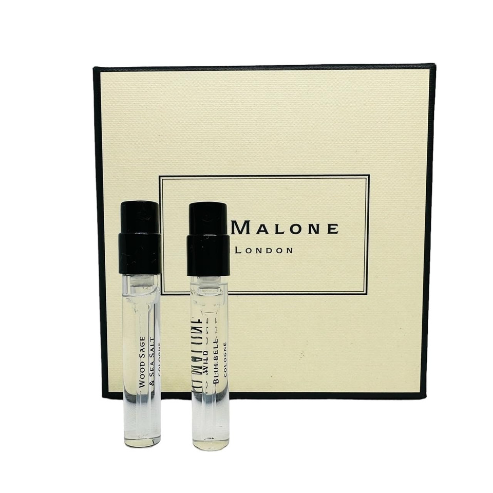 Jo Malone London Scent Pairing Duo Wild Bluebell + Wood Sage & Sea Salt Sample Vial 0.05Oz/ 1.5Ml Ea