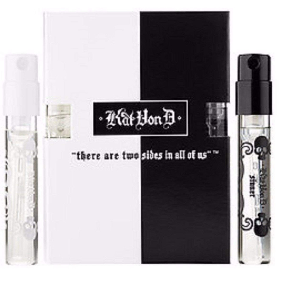Kat Von D Saint & Sinner Eau De Parfum Perfume Duo Sample Vials Set 0.05 Oz Each