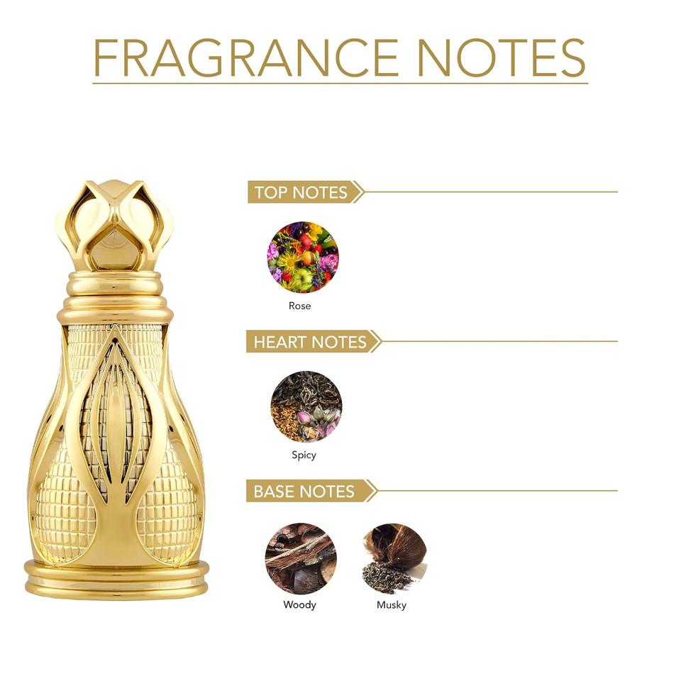 Khofooq Unisex Cpo - 18 Ml (0.61 Oz) | Oriental Alchemy | Floral Bouquet W/ Lasting Notes Of Ylang & Lily Of The Valley, Seductively Knotted W/ Musky & Woody Notes | Exuberant | By Ajmal