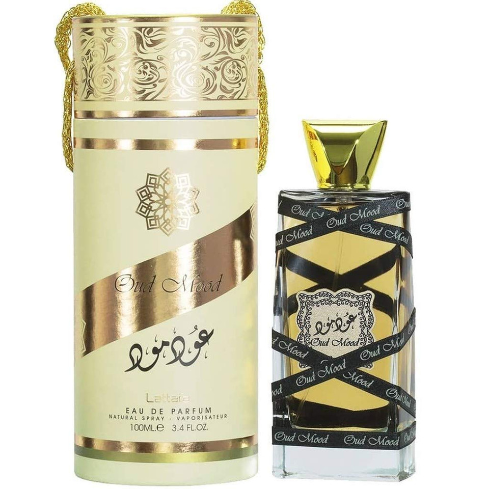 Lattafa Perfumes Oud Mood For Unisex Eau De Parfum Spray, 3.4 Ounce