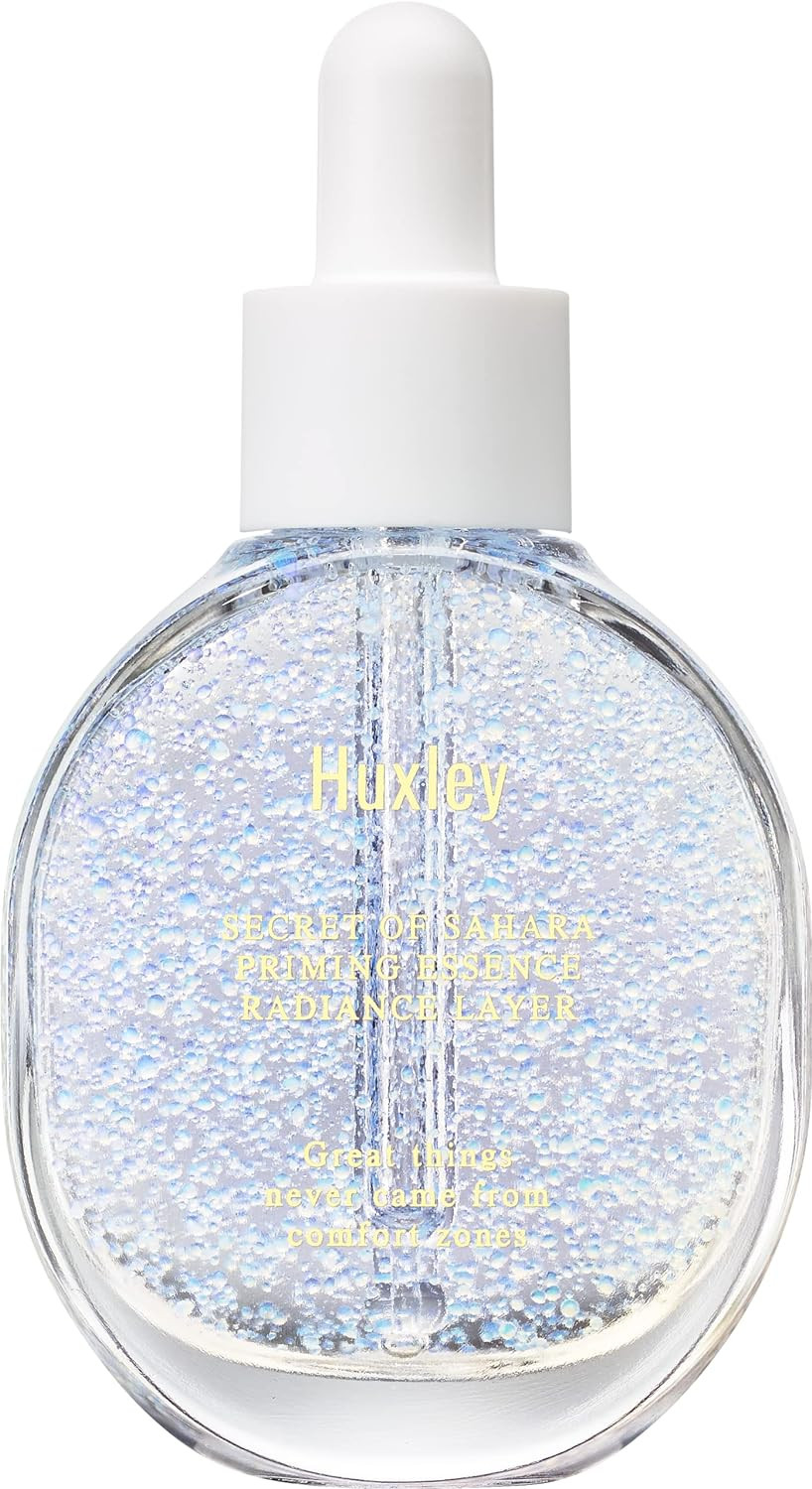 Huxley Secret Of Sahara Priming Essence Radiance Layer 1.01 Fl. Oz. / 30 Ml | Korean Glass Skin Priming Essence Before Makeup For A Smooth Foundation