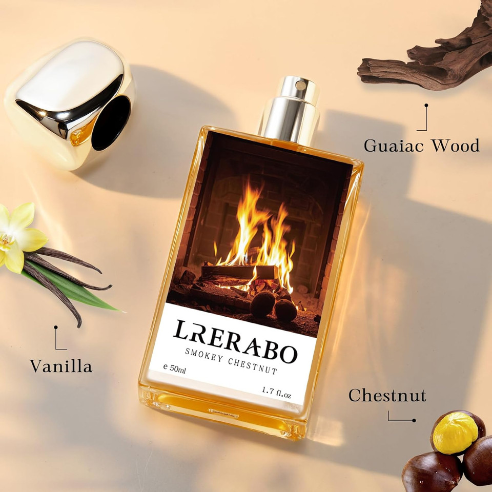 Inspired By M.M.'S Replica The Fireplace - Caramel Chestnut Eau De Parfum, Pheromone Perfume For Women & Men, Paraben Free, Vegan, Unisex Vanilla Fragrance Spray - 1.7 Fl Oz (50Ml)