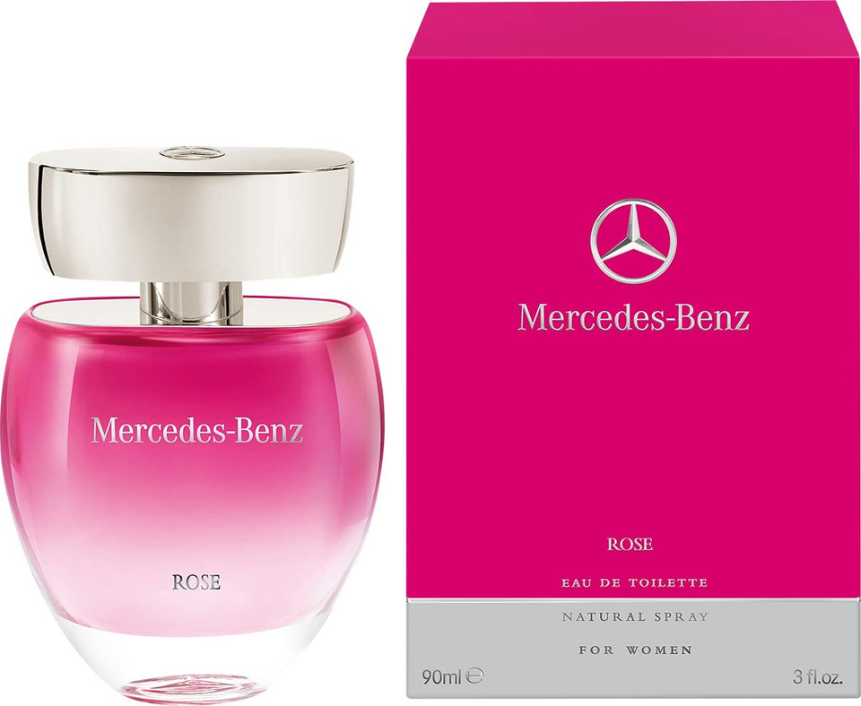 Mercedes-Benz - Rose - Professional Fragrance For Women - Elegant And Irresistible - Romantic And Stylish - Naturally Infused And Crafted - Sweet, Fresh And Young - Eau De Toilette - 2 Oz