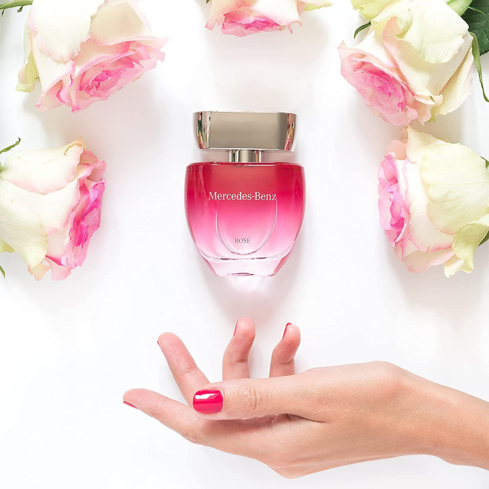 Mercedes-Benz - Rose - Professional Fragrance For Women - Elegant And Irresistible - Romantic And Stylish - Naturally Infused And Crafted - Sweet, Fresh And Young - Eau De Toilette - 2 Oz